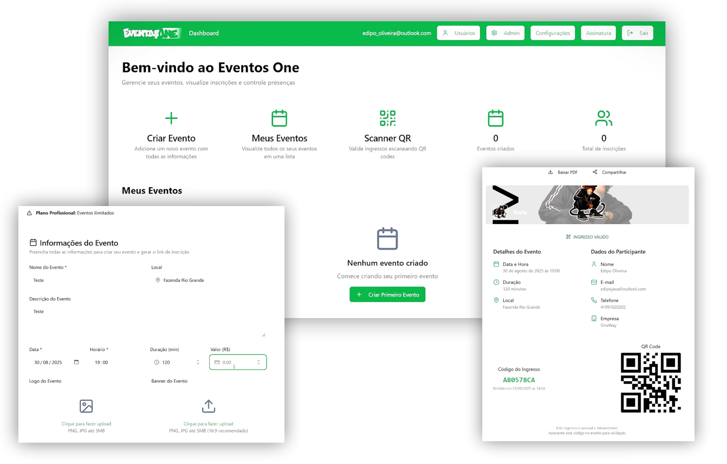 Eventos One — Sistema de eventos